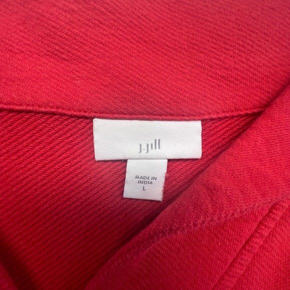 Jill Women's Red Cotton Short Sleeve Top Sailor‎ Collar V Neck Casual Blouse - Picture 7 of 9